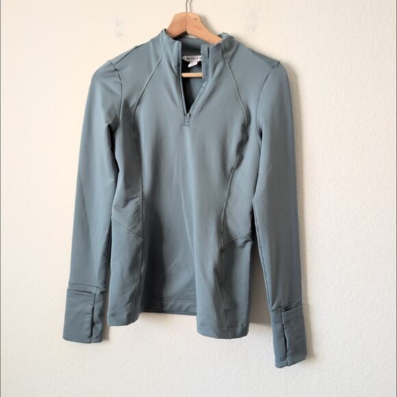 Athleta Whistler Half Zip Long Sleeve XXS - Blue Mint Athletic Running Workout - Picture 7 of 10